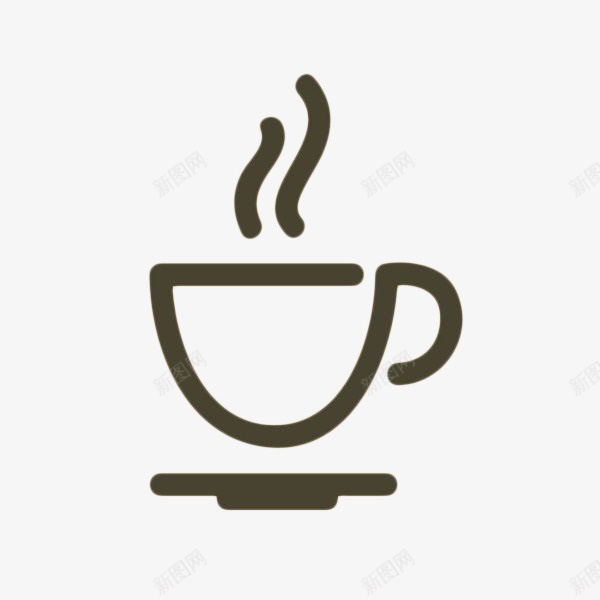手绘线条热茶杯图标png_新图网 https://ixintu.com 冒热气的茶 奶茶 手绘 曲线 杯子 热气 热茶杯 线条 茶 饮料