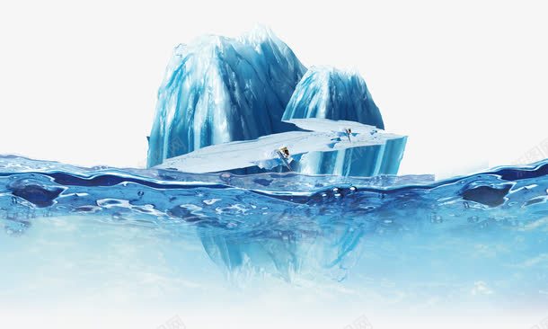 冰山png免抠素材_新图网 https://ixintu.com 冰 冰块 冰山 冰水 模型 水 水面 装饰素材