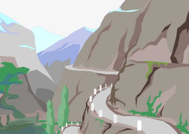 山间小路png免抠素材_新图网 https://ixintu.com 卡通山崖 危险的山间小路 危险的路 山间小路 山间的小路 曲折的山间小路 狭窄的山间小路 陡峭山崖的路