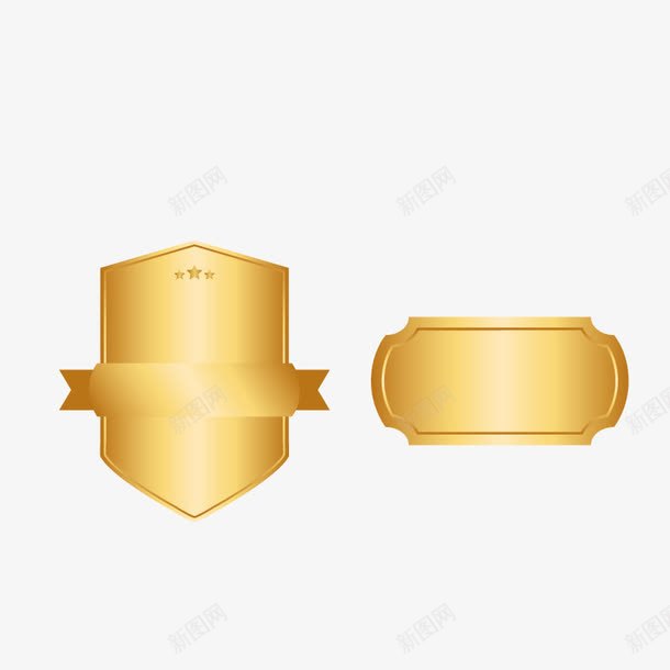 烫金促销标签组合png免抠素材_新图网 https://ixintu.com 烫金标签 烫金花环 烫金边框 金色金属标签