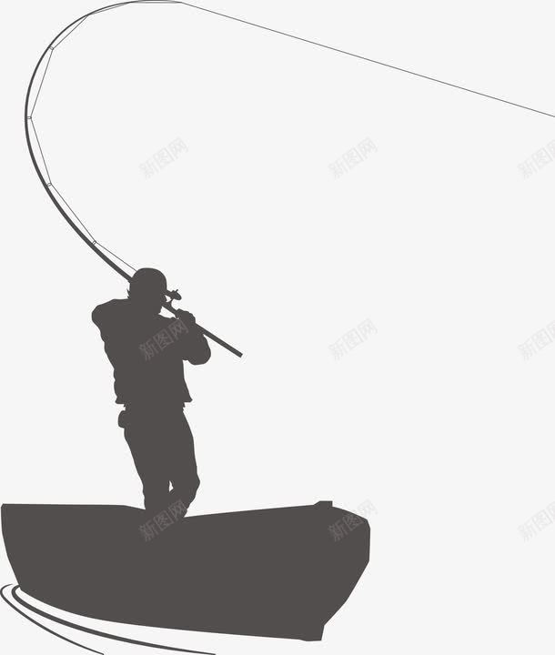 在小船上钓鱼剪影png免抠素材_新图网 https://ixintu.com 在小船上钓鱼剪影 在小船上钓鱼剪影矢量图 在小船上钓鱼矢量图 矢量在小船上钓鱼剪影