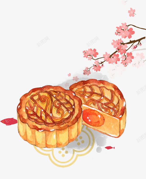 中国风月饼png免抠素材_新图网 https://ixintu.com 中国风 中秋节 人物 卡通月饼 团圆 团圆节 手绘 月饼 水彩 美食 节日