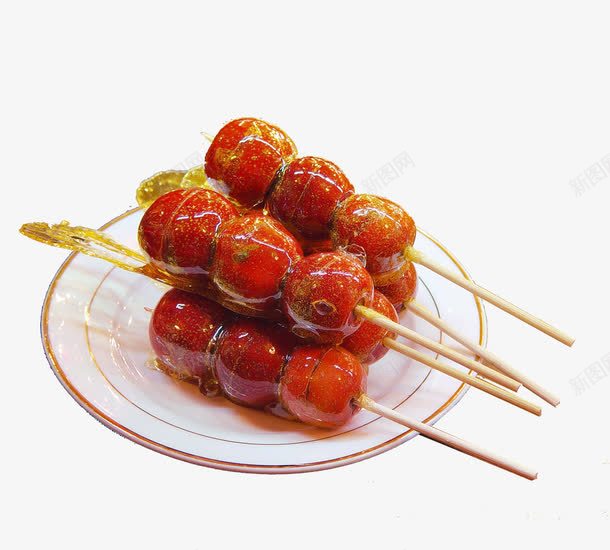 冰糖葫芦png免抠素材_新图网 https://ixintu.com 山楂 特色小吃 甜品 糖葫芦