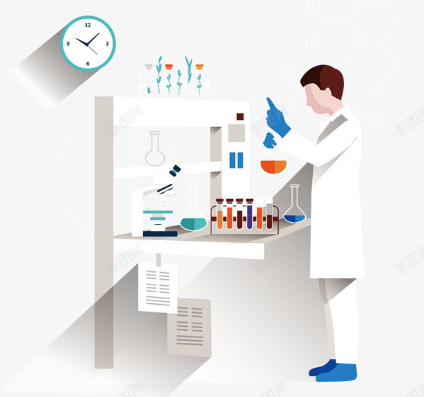 做实验的科研人员矢量图ai免抠素材_新图网 https://ixintu.com 化学实验 实验 实验员 实验器材 抽象 矢量图 研究 科研人员