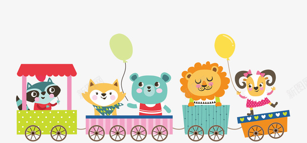 儿童节卡通小动物装饰png免抠素材_新图网 https://ixintu.com 儿童节 卡通 卡通人物 卡通动物 卡通气球 卡通车 母婴 蓝色