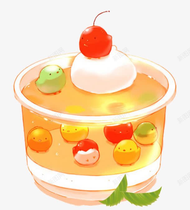 美味手绘布丁果冻png免抠素材_新图网 https://ixintu.com 卡通布丁 可爱 点心 美丽 美味食品 美食 零食 鸡蛋布丁