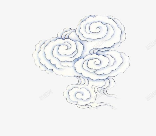 祥云卡通云团装饰png免抠素材_新图网 https://ixintu.com 云团 卡通 祥云 装饰