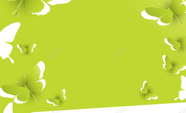 绿色蝴蝶png免抠素材_新图网 https://ixintu.com 创意背景素材 名片图案素材 名片设计 绿色背景 蝴蝶