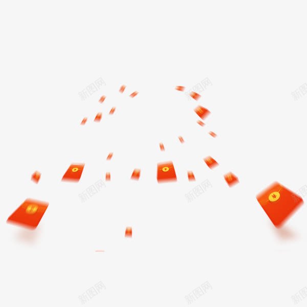 漂浮红包png免抠素材_新图网 https://ixintu.com 店铺活动 店铺装饰 撒红包 简约 红色