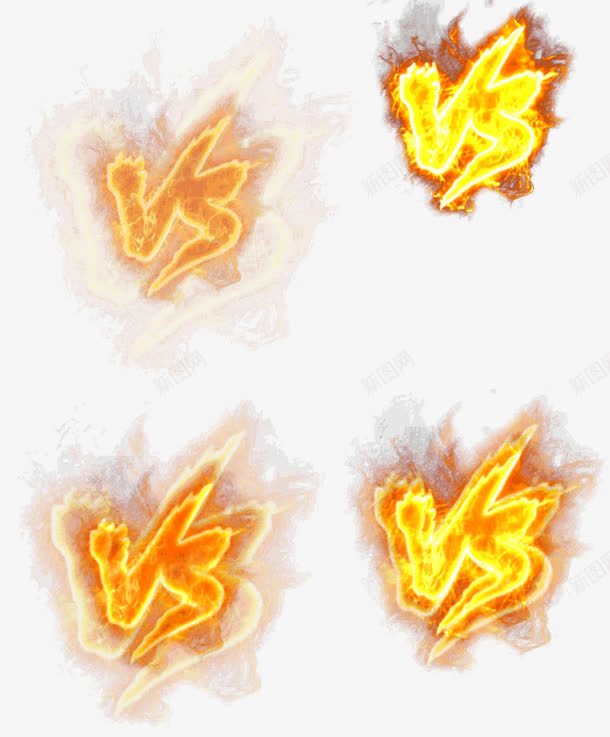 火焰VSpng免抠素材_新图网 https://ixintu.com VS 创意 字母 比赛 火焰 火焰喷射 点燃 燃烧 英文 金色的