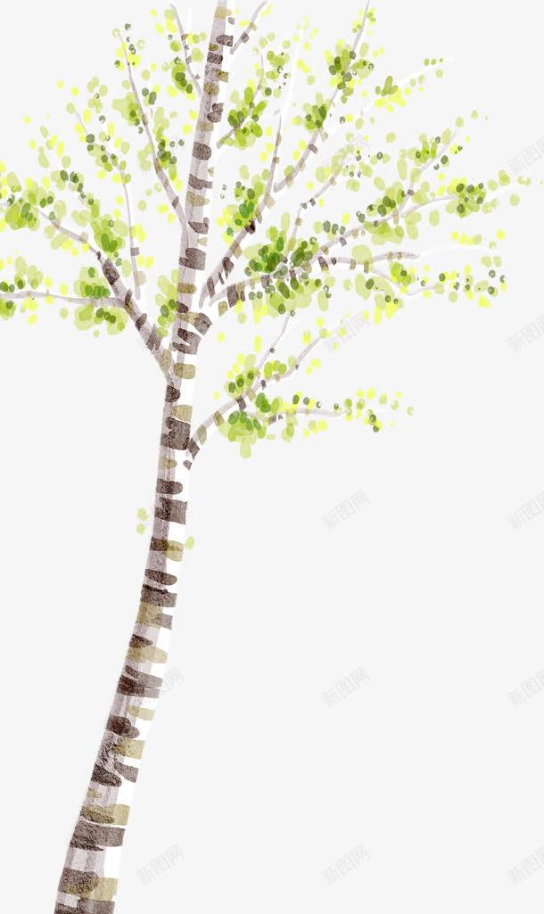 春天绿叶漫画大树png免抠素材_新图网 https://ixintu.com 大树 春天 漫画 绿叶
