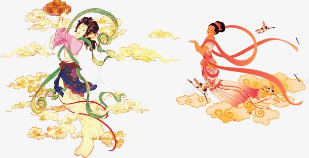 嫦娥仙子png免抠素材_新图网 https://ixintu.com 中国风 中秋佳节 月饼 祥云