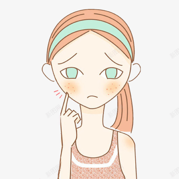 伤心的人png免抠素材_新图网 https://ixintu.com 卡通 可爱的 手绘 漂亮的 简笔 绿色 长斑