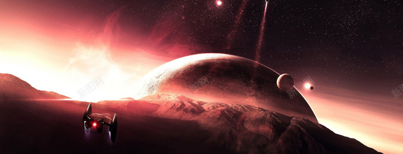 科幻星球大气banner背景psd设计背景_新图网 https://ixintu.com 商务 外太空 宇宙 星云 星海 星空 星际 海报banner 游戏 电商 科幻 科技 酷炫