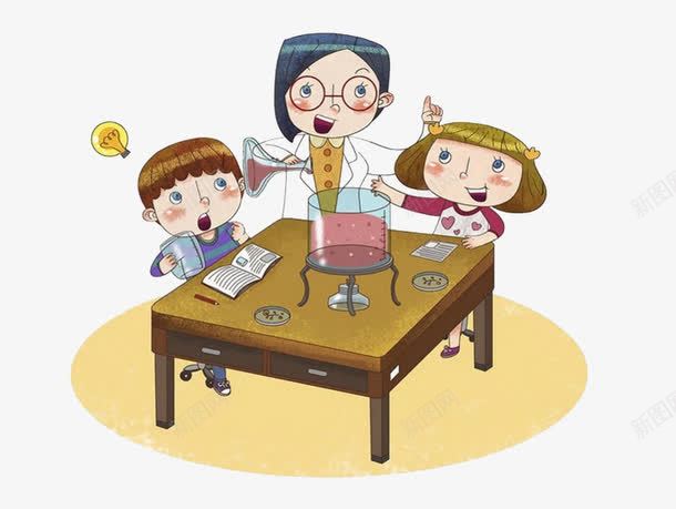 做实验的老师学生png免抠素材_新图网 https://ixintu.com png图形 png装饰 卡通 学生 老师 装饰