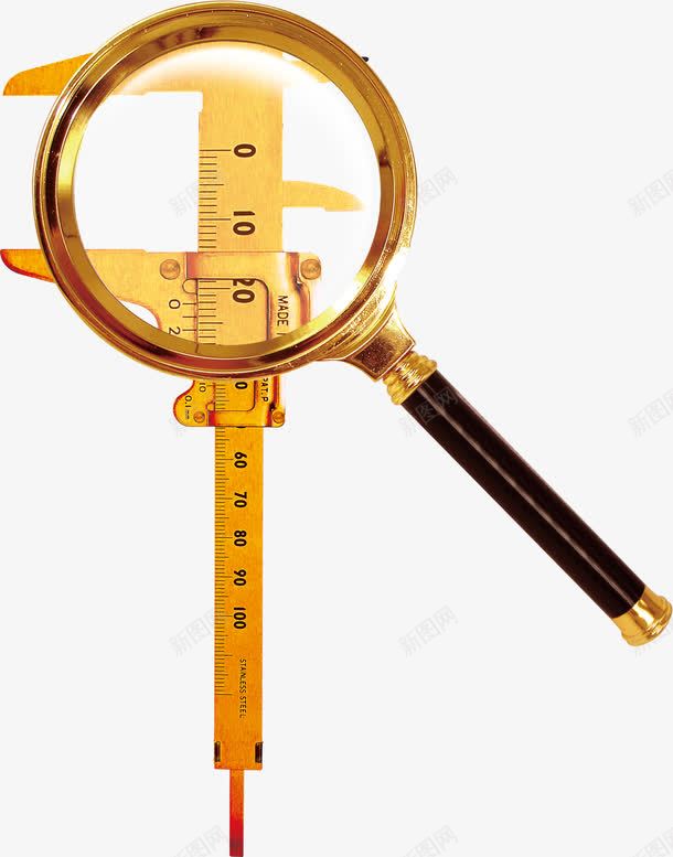 标尺png免抠素材_新图网 https://ixintu.com 卡尺 放大镜 数字