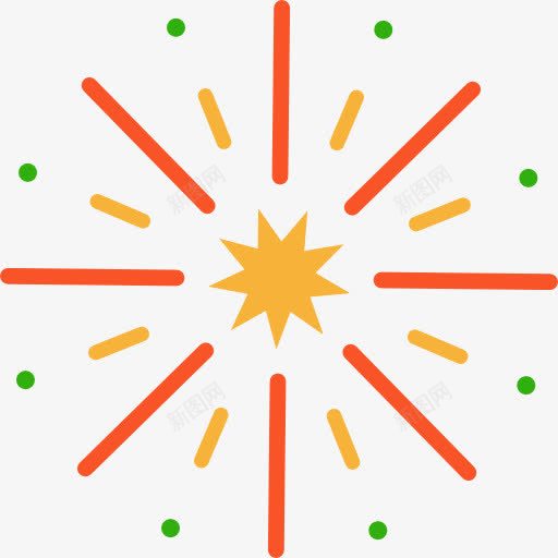 烟花图标png_新图网 https://ixintu.com 党 庆典 文化 火箭 烟花