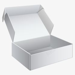 装饰盒子素材手绘卡通白色礼盒包装盒效果高清图片
