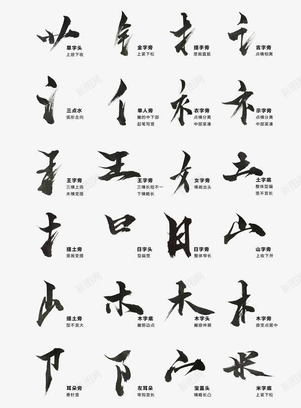 老师教学毛笔笔画锦集png免抠素材_新图网 https://ixintu.com 教学 毛笔 笔画 老师 锦集