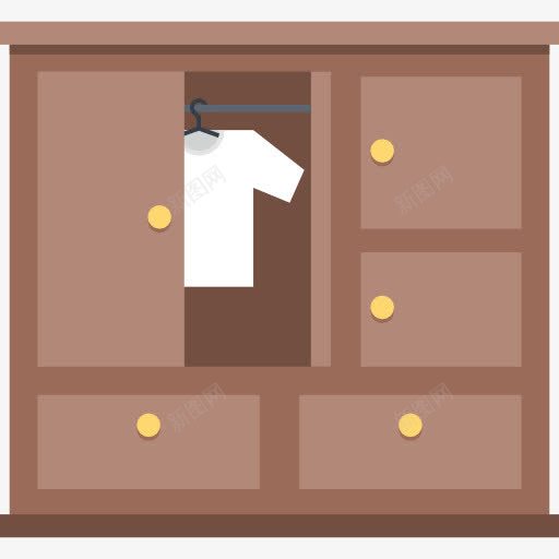 衣柜图标png_新图网 https://ixintu.com 优雅 家具 家具和家居 家电 衣柜