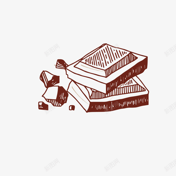 简单棕色的方块巧克力矢量图ai免抠素材_新图网 https://ixintu.com 唯美 巧克力 手绘 方形 棕色 水彩 碎块 碎屑 美丽 矢量图