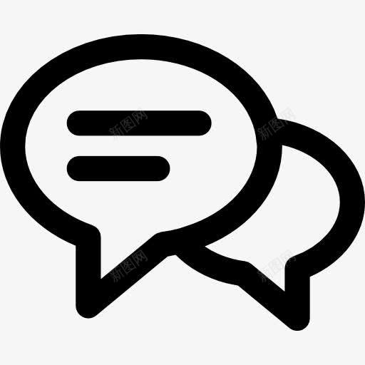 聊天的椭圆形气泡图标png_新图网 https://ixintu.com flaticon集 两 夫妇 泡泡 界面 符号 聊天 语音气球