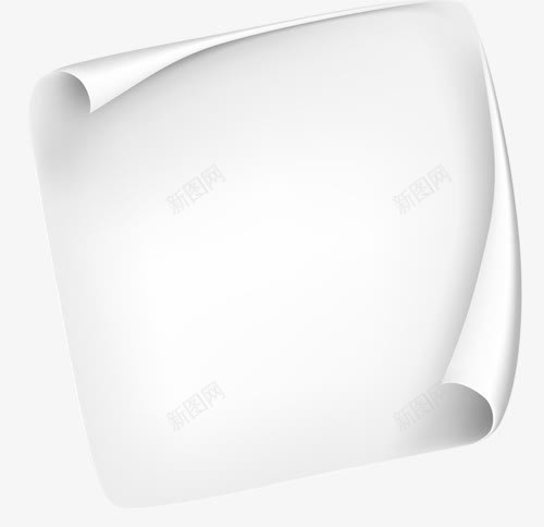 白色画卷png免抠素材_新图网 https://ixintu.com 卷轴 画卷 白色 边框