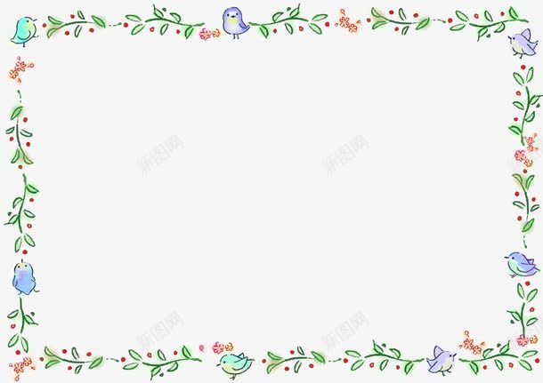 边框绿叶相框小鸟装饰可爱母婴png免抠素材_新图网 https://ixintu.com 小鸟 相框 绿叶 边框