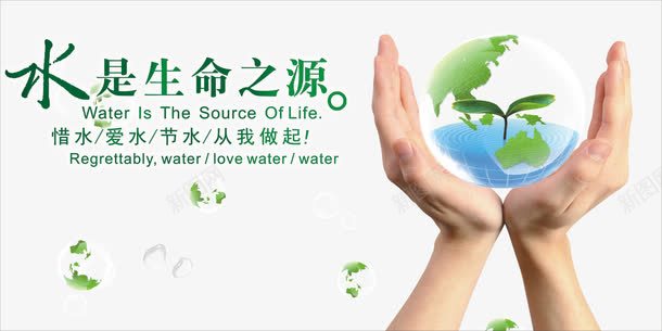 水是生命之源png免抠素材_新图网 https://ixintu.com 保护环境展板 环保 省水 节约用水展板模板