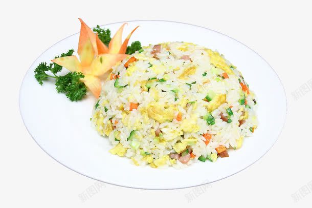 扬州炒饭png免抠素材_新图网 https://ixintu.com 中华美食 传统美食 炒米饭 美味熟菜 餐饮美食