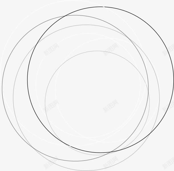 黑灰色圆圈效果png免抠素材_新图网 https://ixintu.com 不规则分布 免抠PNG 圆环 底纹 杂乱圆圈 简约