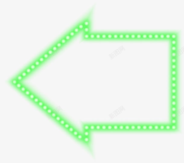 绿色闪耀箭头png免抠素材_新图网 https://ixintu.com 光辉 招牌 标志 灯光 绿色箭头 闪耀标志 霓虹灯