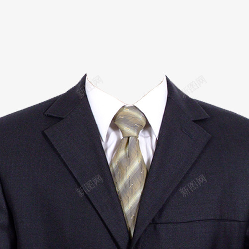 黑色简约装饰西服png免抠素材_新图网 https://ixintu.com 产品实物 商业正装 正装装饰 装饰图 西服 领带