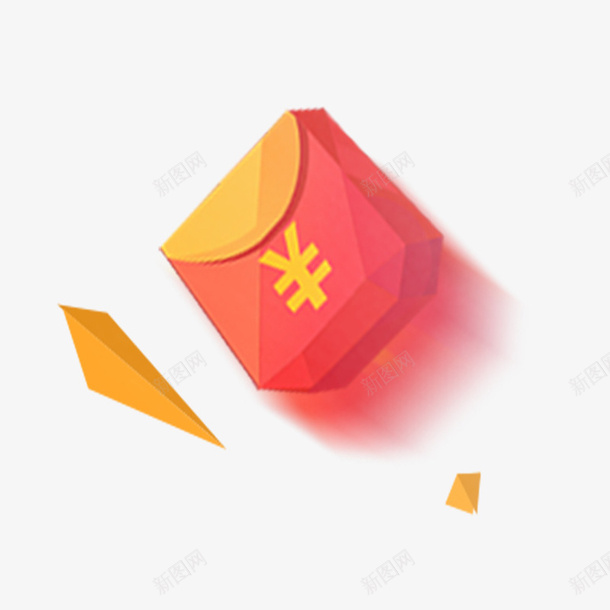 红色动态红包财富psd免抠素材_新图网 https://ixintu.com 三角形 光泽 动态 商务 图形 红色 质感 集合