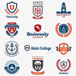 国外大学名牌大学logo图标高清图片