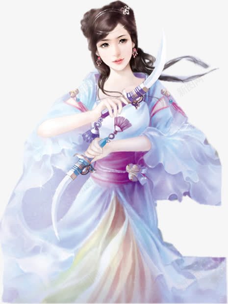 青衣服古风美女png免抠素材_新图网 https://ixintu.com 古风 美女 衣服 青色衣服