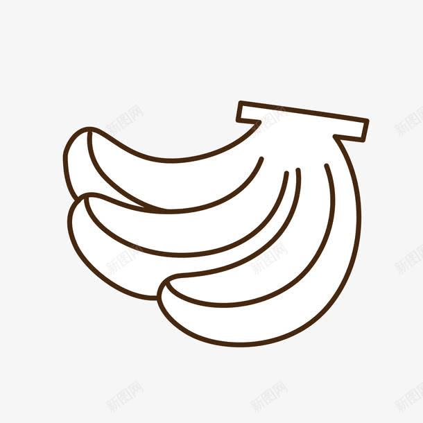 香蕉手绘png免抠素材_新图网 https://ixintu.com 卡通 手绘 简笔画 线条 香蕉