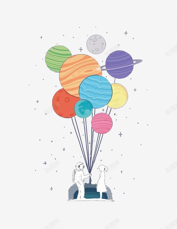 宇航员的浪漫png免抠素材_新图网 https://ixintu.com PNG图片 PNG图片素材 PNG素材 PNG素材免费下载 宇航员 星球 气球 表白
