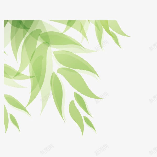 绿色树叶小清新背景装饰图案png免抠素材_新图网 https://ixintu.com 小清新背景装饰图案 春天 树叶 绿色