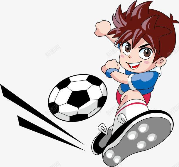 男孩踢足球png免抠素材_新图网 https://ixintu.com 小孩踢球 小孩踢足球 帅小子踢足球 手绘踢足球 足球 踢足球 踢足球的孩子