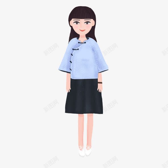 民国学生png免抠素材_新图网 https://ixintu.com 学生 手绘 插画 民国 民国学生