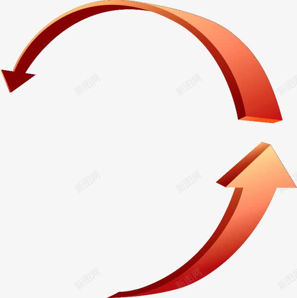 环形箭头png免抠素材_新图网 https://ixintu.com 半圆形箭头 尺寸 标志 环形 箭头