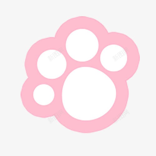 手绘熊掌花纹png免抠素材_新图网 https://ixintu.com 手绘熊掌 熊掌 熊脚印 粉色熊掌