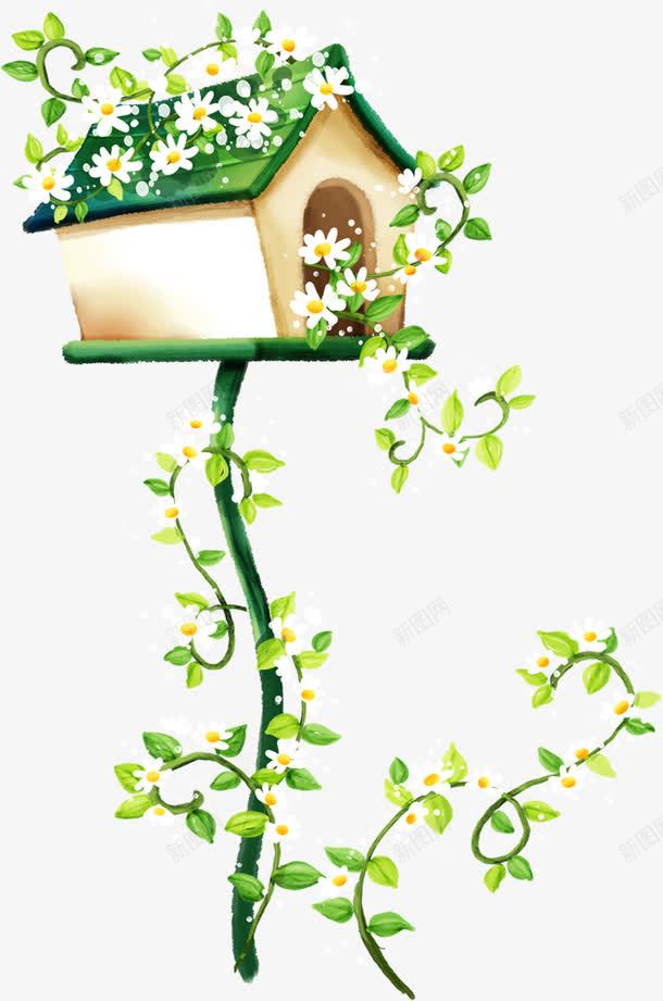 春天绿色水彩植物鸟窝png免抠素材_新图网 https://ixintu.com 春天 植物 水彩 绿色 鸟窝