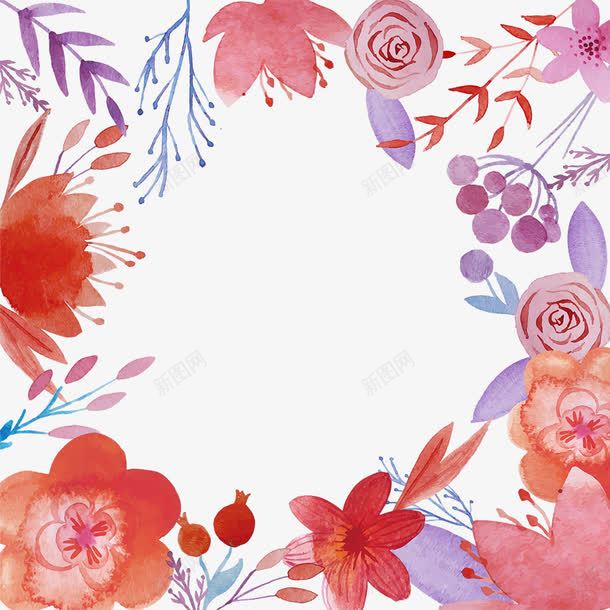 手绘花卉背景png免抠素材_新图网 https://ixintu.com 图案设计 墙纸图案 家纺图案 干笔画花纹 手绘花纹图案 水彩花纹图案 简洁图案 绘画书法 装饰花纹
