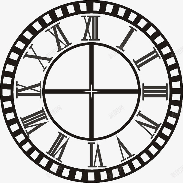 欧式简约罗马钟png免抠素材_新图网 https://ixintu.com 古典 欧式 简约 罗马数字 罗马钟 装饰 钟表