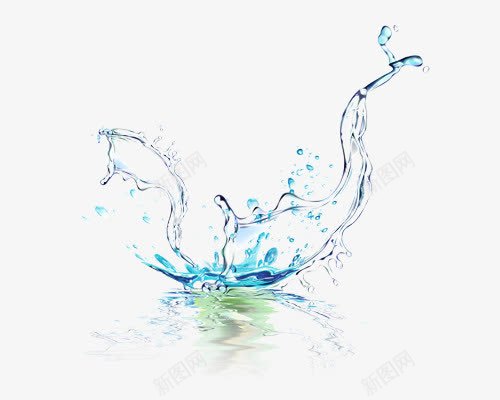 弧形水花png免抠素材_新图网 https://ixintu.com 化妆品水元素装饰 水 水波 水花 白色水