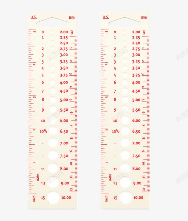 塑料尺子psd免抠素材_新图网 https://ixintu.com 数字 文具 标尺刻度 红色