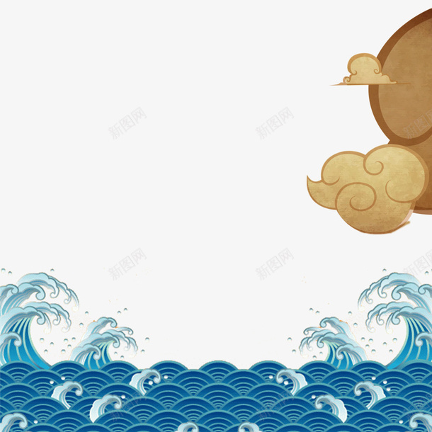 蓝色浪花png免抠素材_新图网 https://ixintu.com 唯美 大海 浪花 海水 海洋 海浪 海边 蓝色海水