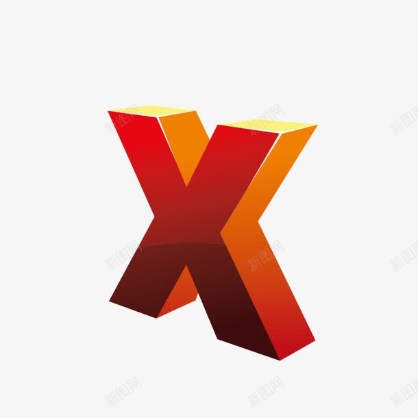 立体旋转字母Xpng免抠素材_新图网 https://ixintu.com PNG图形 PNG装饰 卡通 字母 红色 装饰